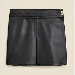 Jcrew  Center-pleat mini skirt in faux leather